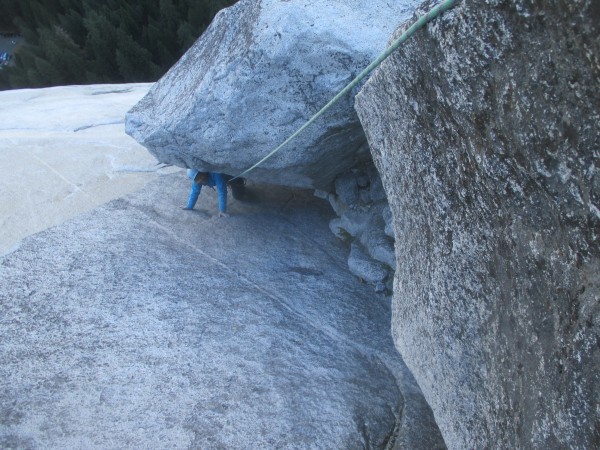 Amy sending the chimney pitch