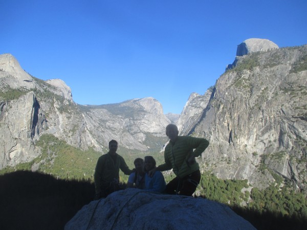 the whole gang atop the pinnacle