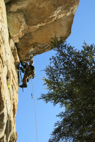 finally getting off the ground: the 5.11d first pitch aided easily and...
