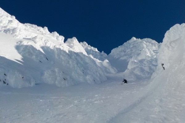 2.1 descending the vent shaft below avalanche peak