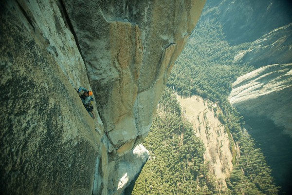 Michael Nerby climbing pitch 31.