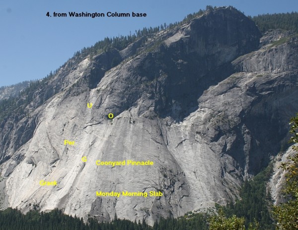 Glacier Point Apron - Center, from Washington Column base; 
U = U-sha...