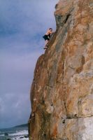 Sea Crag - Red Slab 5.9 - Bay Area, California USA. Click to Enlarge