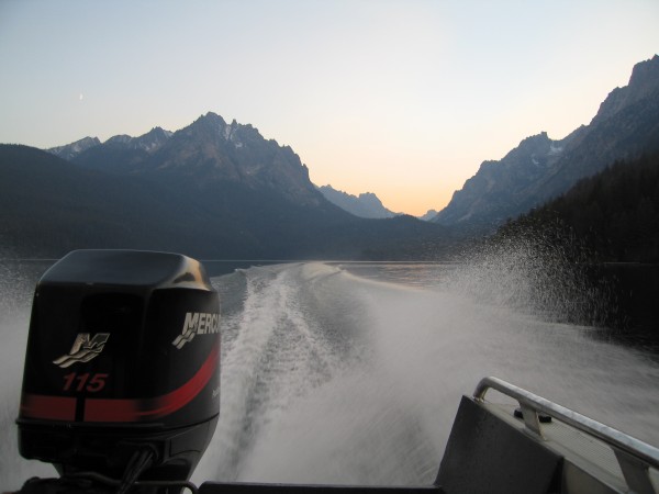 Scenic boat ride back to the lodge.