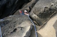 Salt Point, Playground - Conch Crack 5.10b/c - Bay Area, California USA. Click to Enlarge