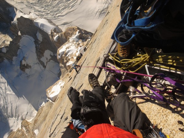 Hanging out on the compressor, Cerro Torre