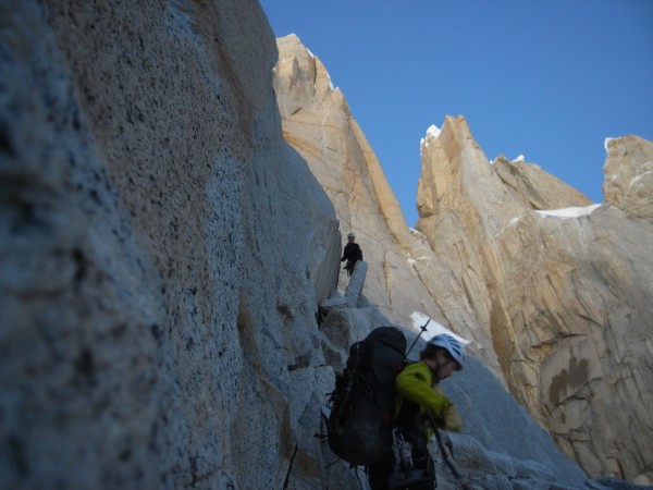 Approach climbing on Cerro Torre.