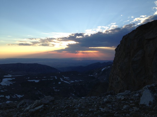 Sunset over Idaho from the Middle-South col bivy.