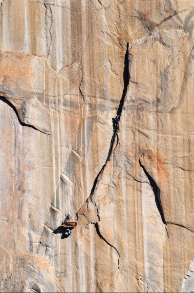 Ryan halfway up the spectacular pitch 7, while I lounged comfortably o...