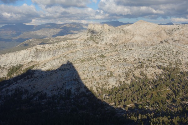 Cathedral Peak's shadow is now even longer