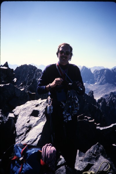 John bravely enduring the vicious summit conditions.