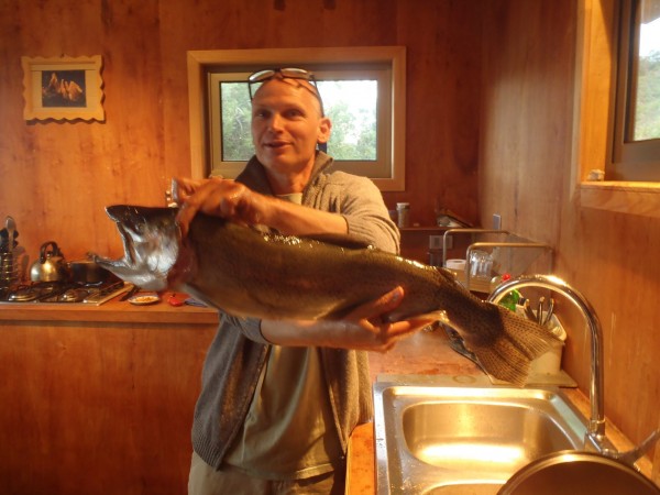 My fishing mentor Stephan with the days catch