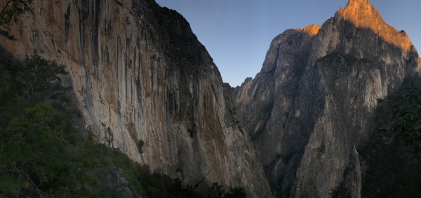 Outrage wall in the fading light.  Got some future projects there as w...