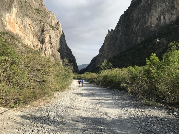 Long walks from the cabin to the crag.  Worth every step.