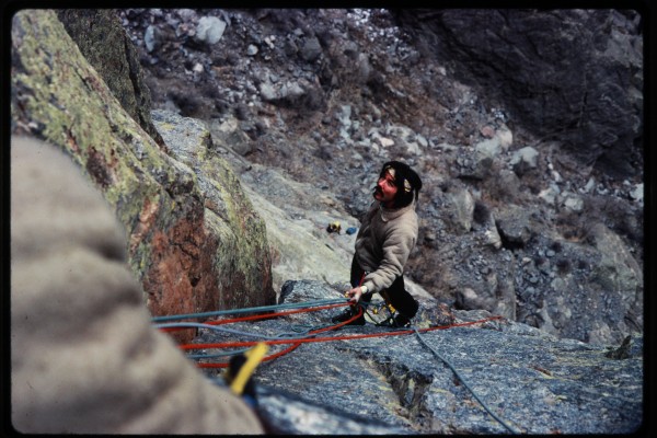 Jimmie Newberry near the top of pitch four, getting ready to help with...