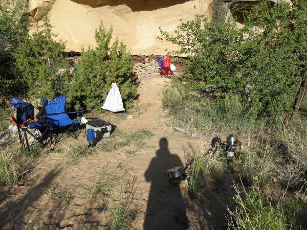 Camping near the mouth of Virgin spring Canyon.