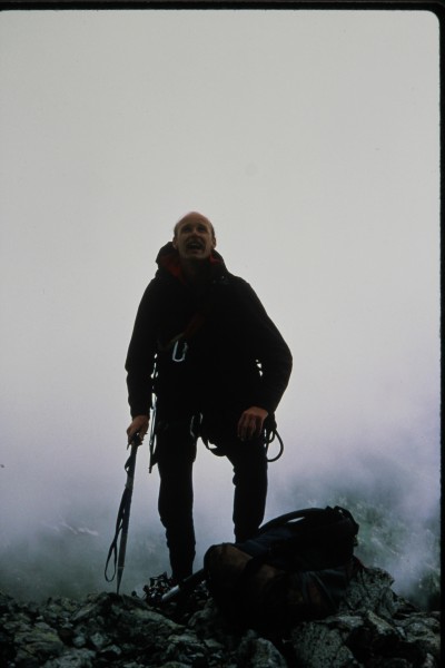 Peter Dea on the summit of Blanca Peak.