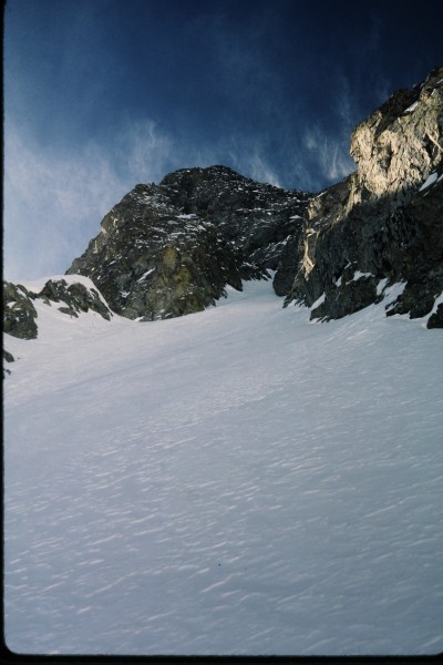 Farther up the central couloir.