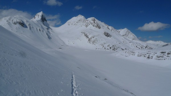 3.2 looking back the way i'd come, towards aster lake