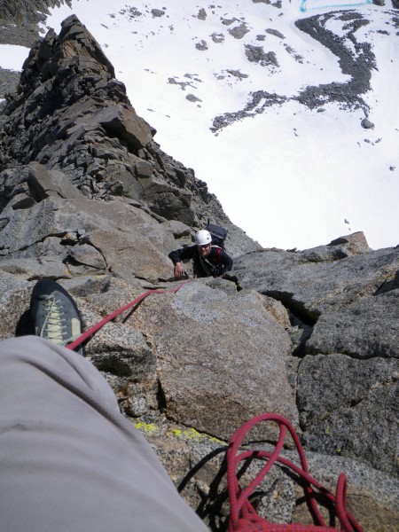 Justin on the Swiss Arete