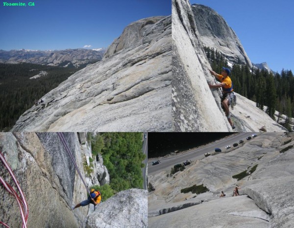 Climbing in Yosemite.