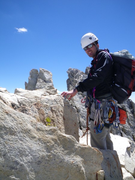 Justin getting ready to lead the fourth class traverse from the North ...