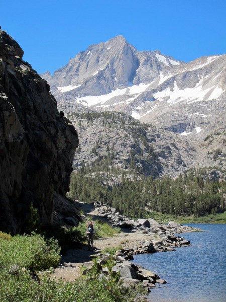 Hiking alongside Long Lake