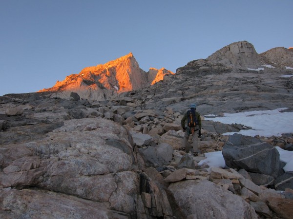 Me on the approach to the North Arete