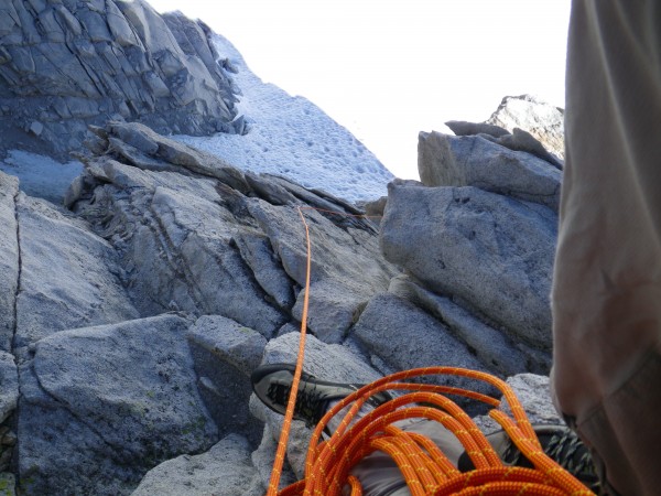 Looking down second pitch &#40;5.7&#41; -- not entirely sure I was on route