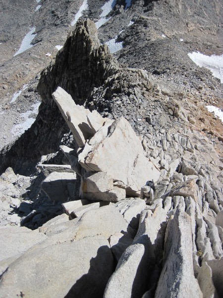 View down the NE Ridge on Bear Creek Spire - 9/10/10