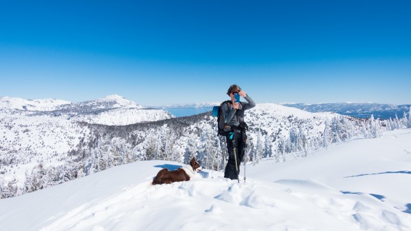 Betsy and Ande with Lake Tahoe in the background