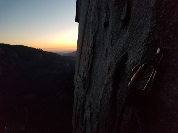 Twighlight descending on Camp VI. Just about to head back for The Span...