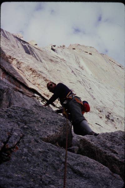 John on one of the lower pitches of Stettners Ledges.