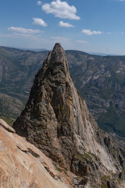 Looking down at the lower Teton