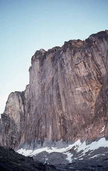 The North Face of Ulu. The proposed linefollowed shallow corners into ...