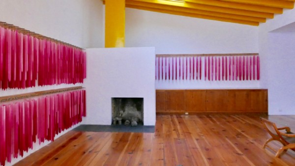 2.3 barragan's studio complete with an installation of coloured candle...