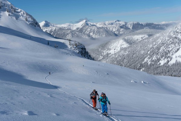 With a choice of deeper powder in the woods, we instead headed up abov...