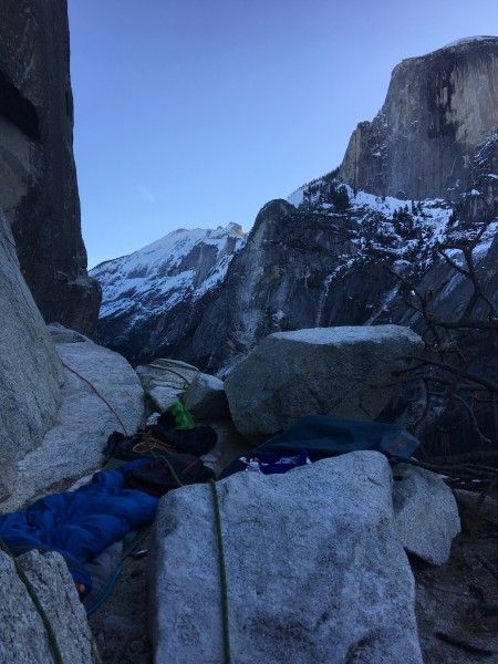 Dinner Ledge at sunrise. It was surprisingly warm, I was sleeping half...