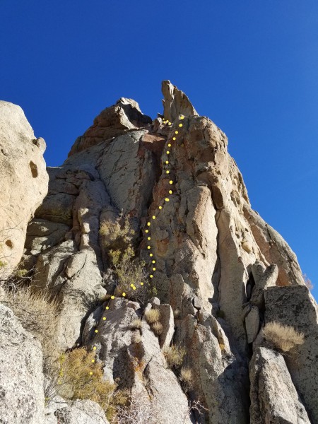 Looking up Vulture Rock