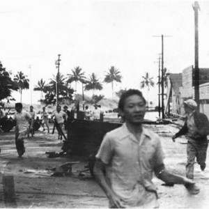 Hilo residents attempting to escape the Aleutian Island generated 1946...