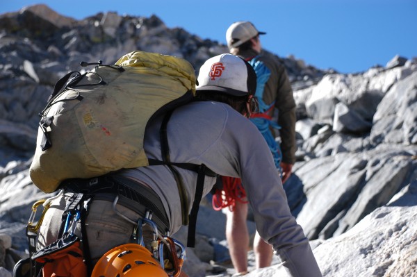 Jeremy and Ryan ascend the 3rd class lower part of the route.