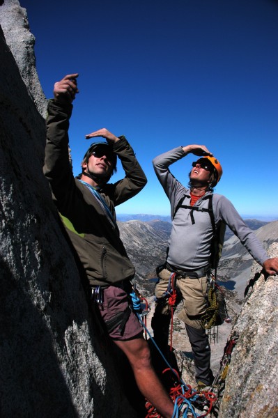 Ryan and Jeremy check out the upper ridge.