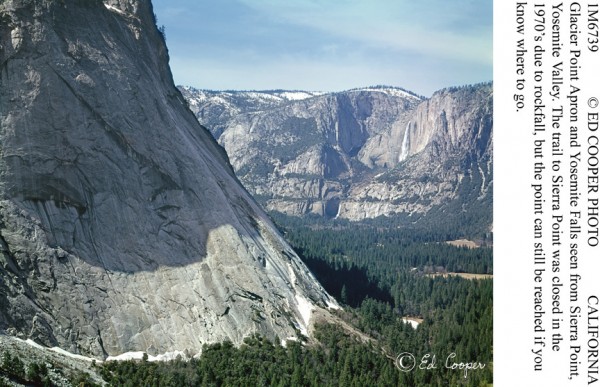 An overview of Glacier point Apron from Sierra Point, a trail that has...