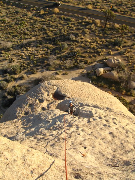 Noe about to hit the easy slab atop Mike's Books