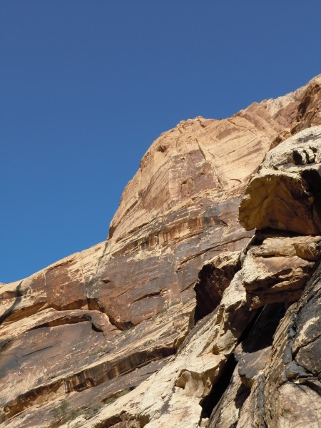 Looking up at the Eagle Wall.