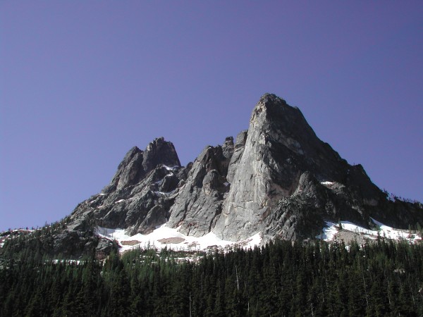 Washington Pass peaks from the E