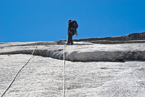 Jason descending the cable route