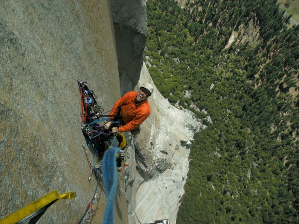 Tom looking down on me just before his big fall