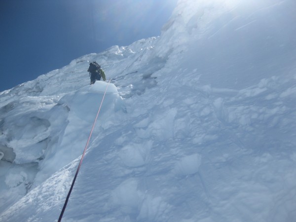 Shane on Bergshrund