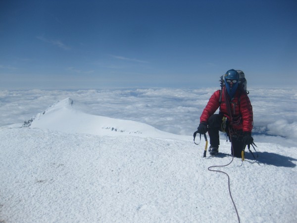 Me on the true summit. Liberty Cap in the view.